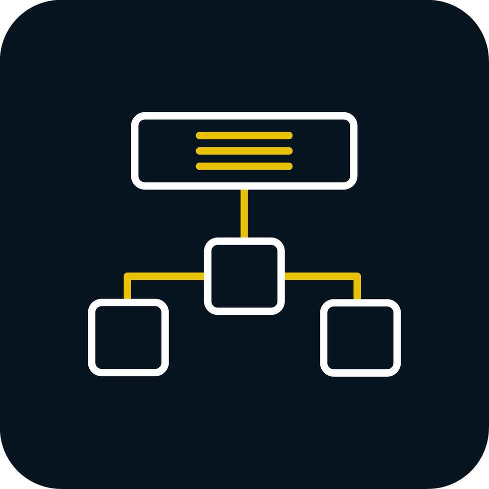 Hierarchical Structure Line Red Circle Icon vector