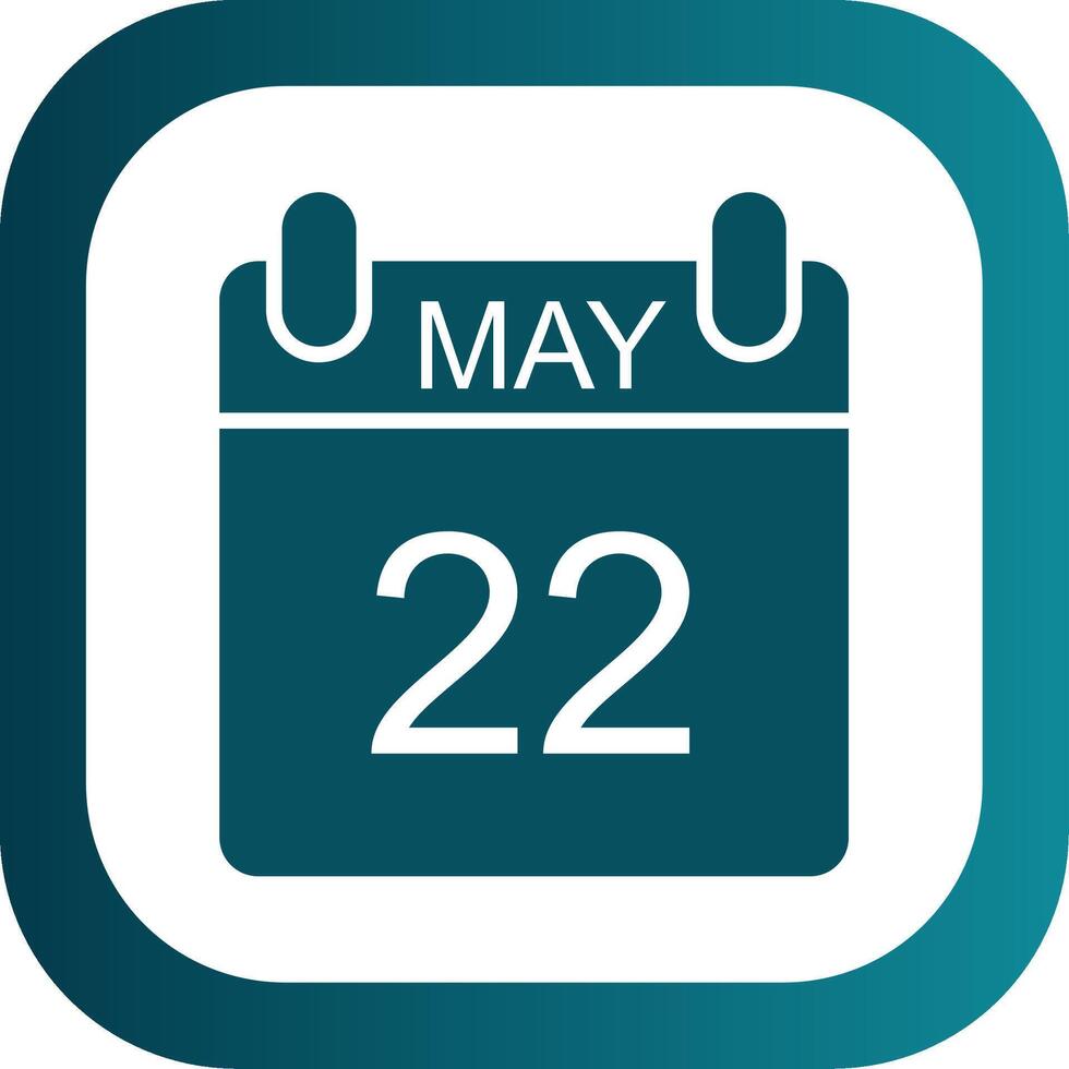 May Glyph Gradient Corner Icon vector