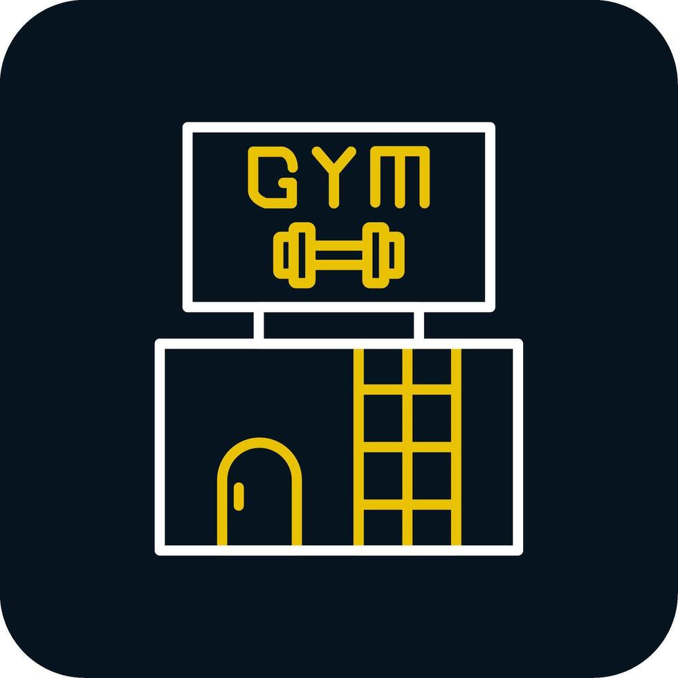 Gym Line Red Circle Icon vector