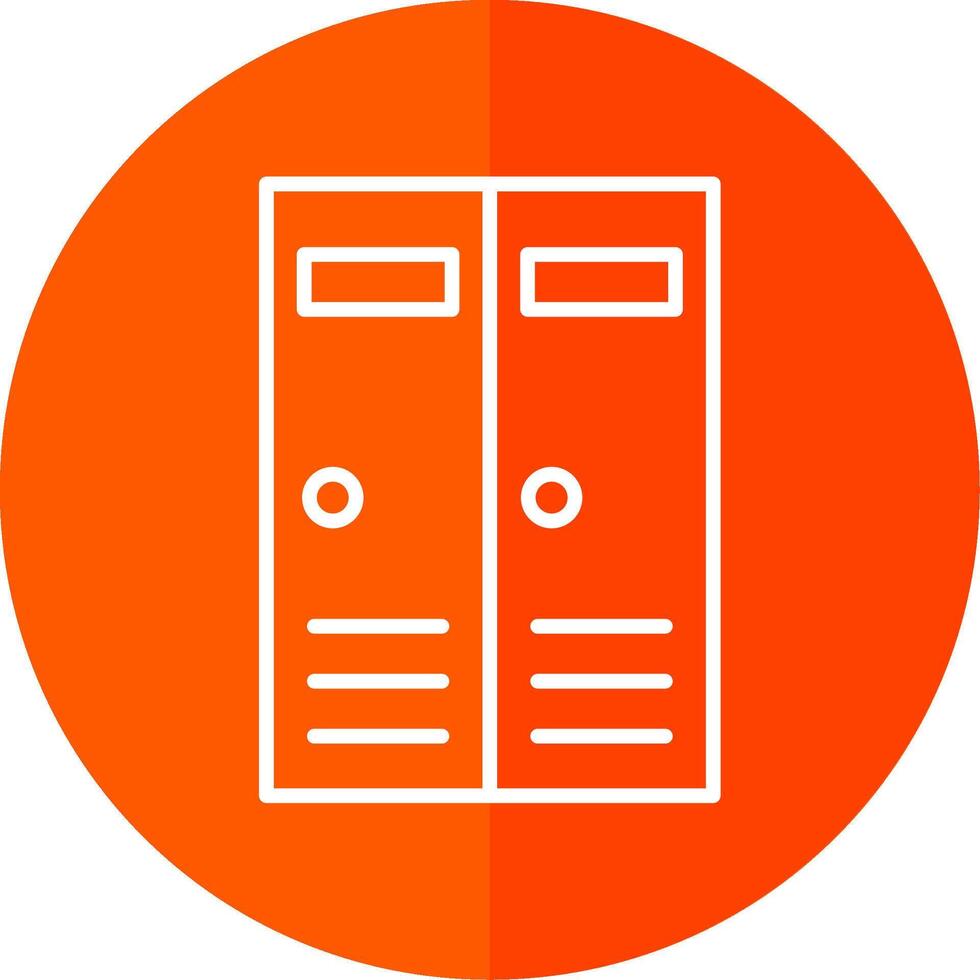 Lockers Line Red Circle Icon vector