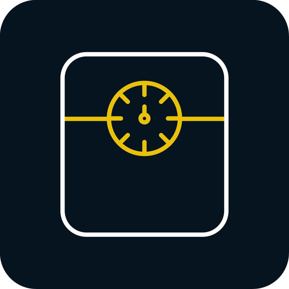 Weight Scale Line Red Circle Icon vector