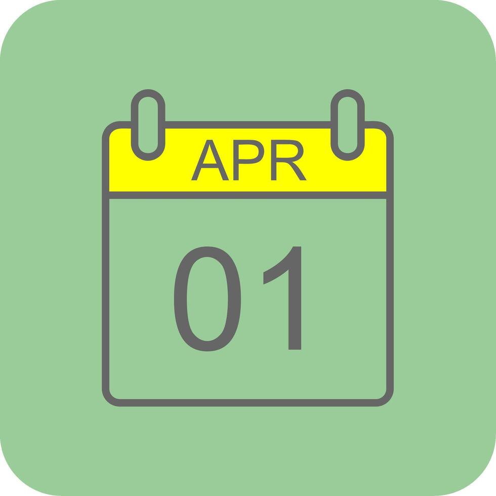 April Glyph Gradient Corner Icon vector