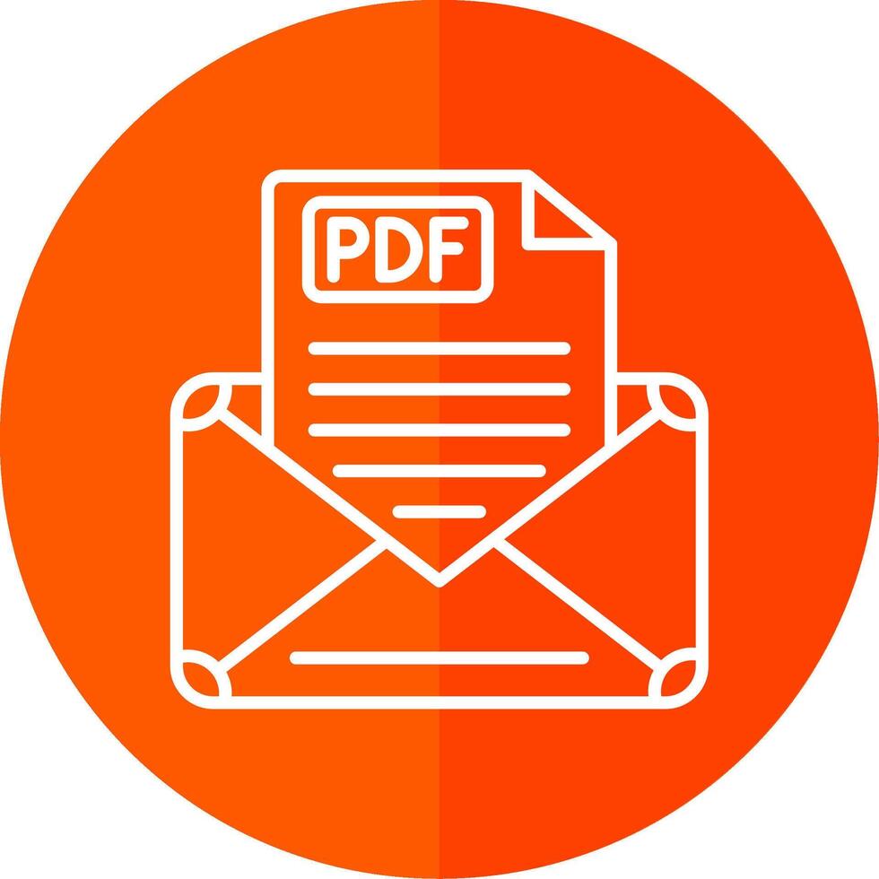 Email Line Red Circle Icon vector
