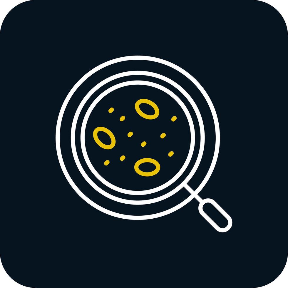 Research Line Red Circle Icon vector