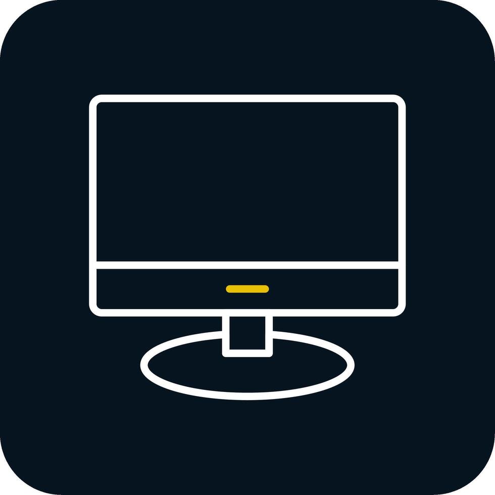 Lcd Line Red Circle Icon vector