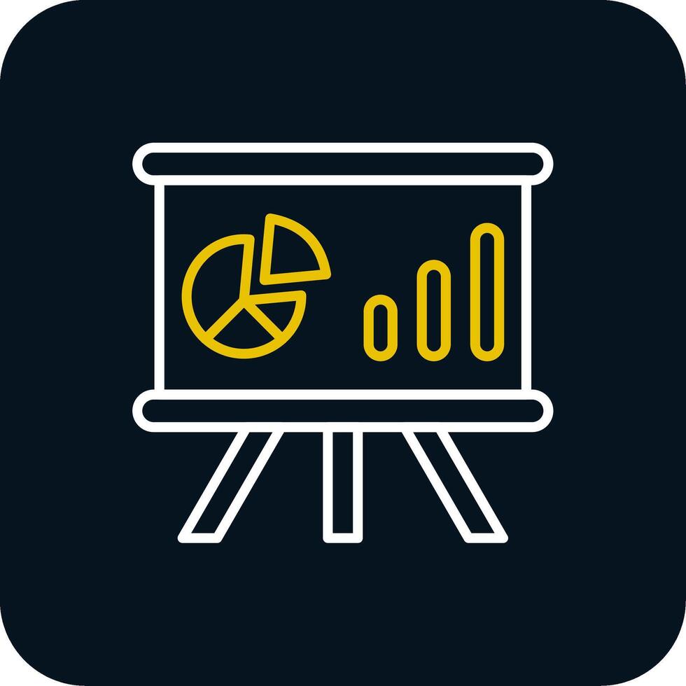 Whiteboard Line Red Circle Icon vector