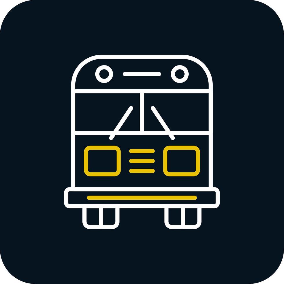 School Bus Line Red Circle Icon vector