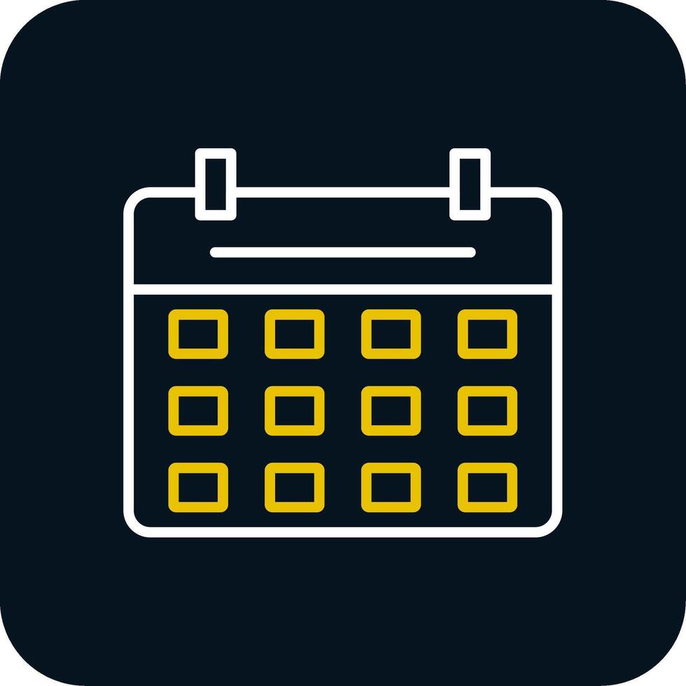 Calendar Line Red Circle Icon vector