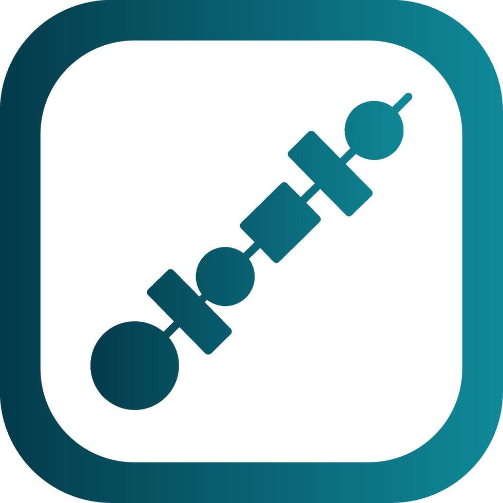 Skewers Glyph Gradient Corner Icon vector