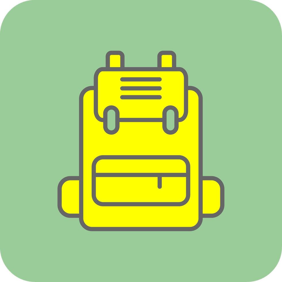 Backpack Glyph Gradient Corner Icon vector