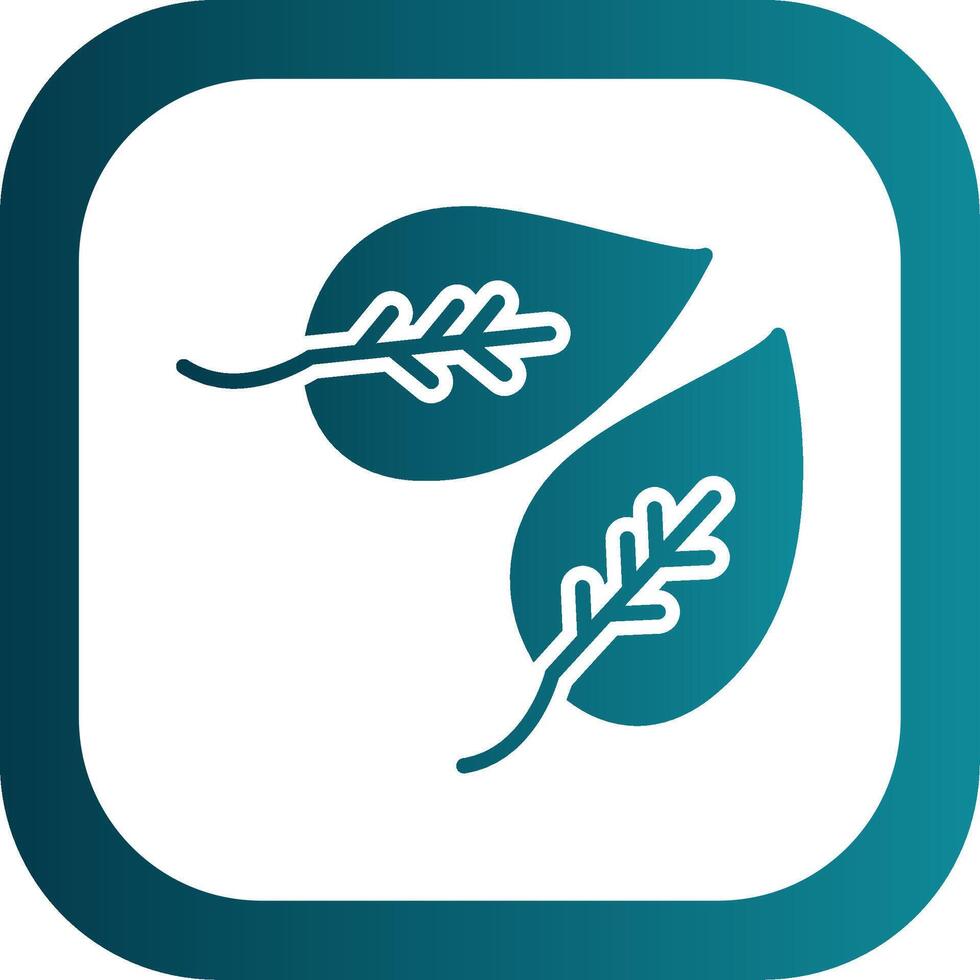 Leaf Glyph Gradient Corner Icon vector