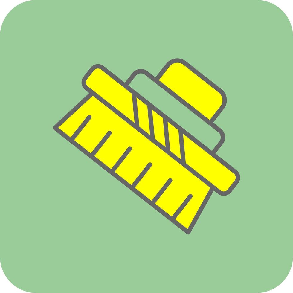 Cleaning Brush Glyph Gradient Corner Icon vector