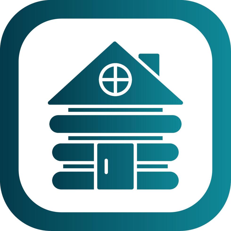 Cabin Glyph Gradient Corner Icon vector