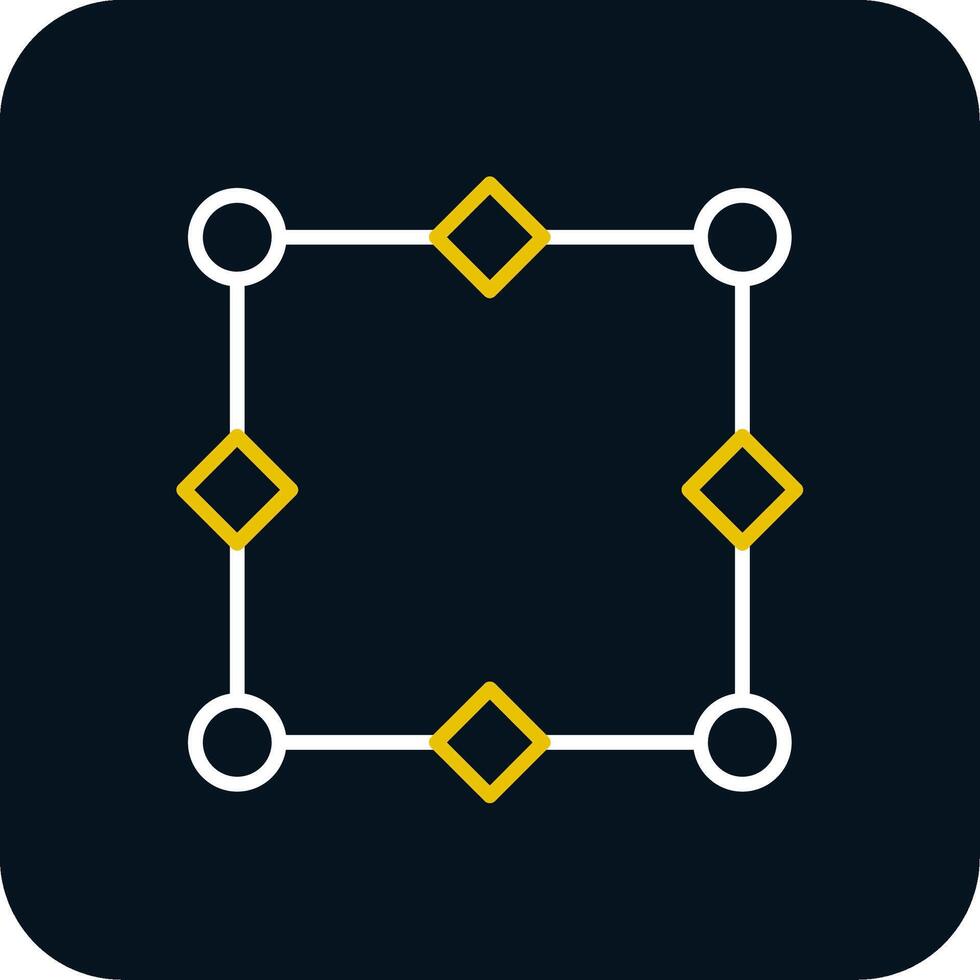 Nodes Line Red Circle Icon vector