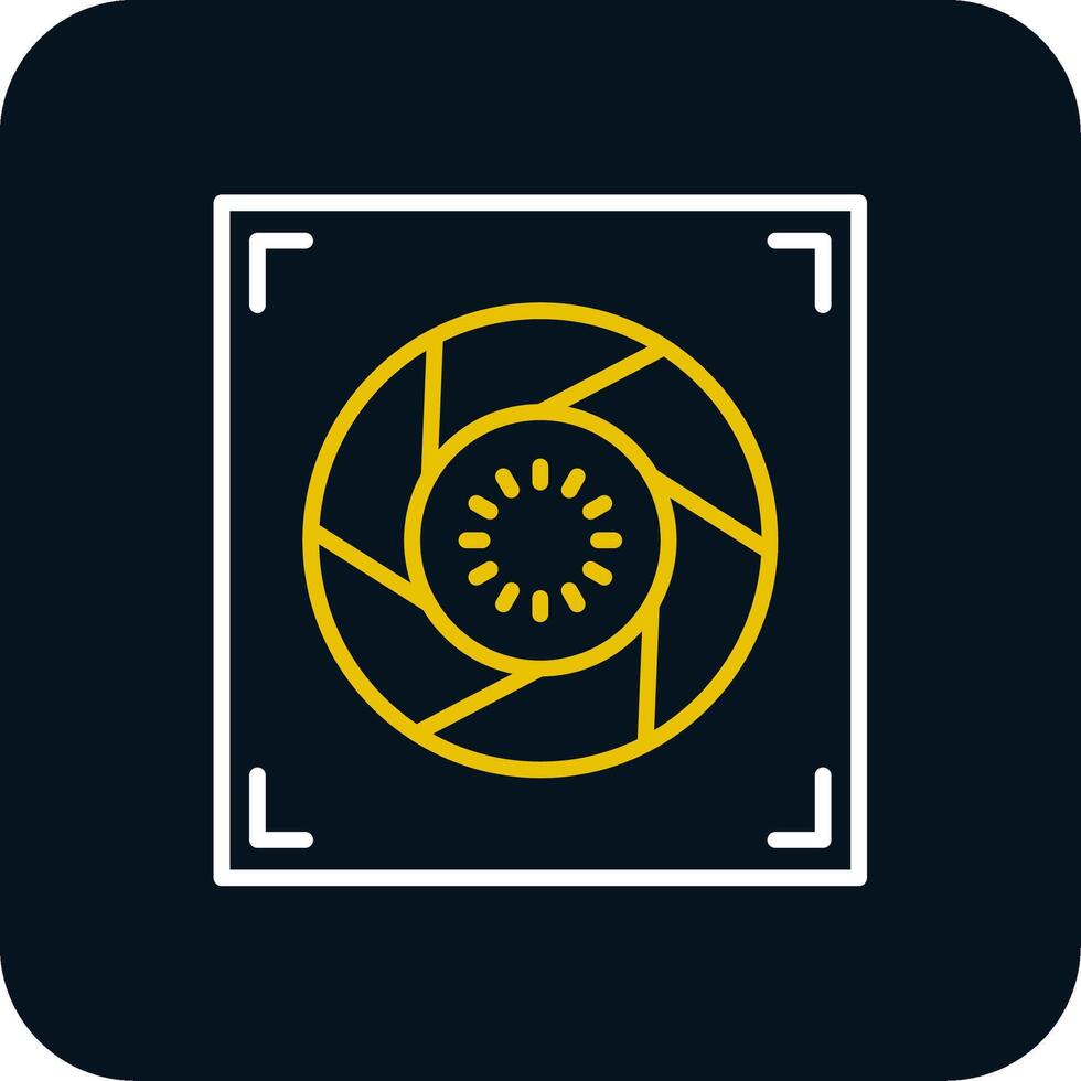 Aperture Line Red Circle Icon vector