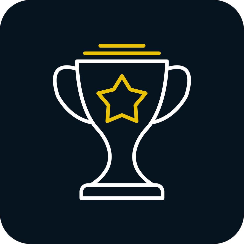 Trophy Line Red Circle Icon vector