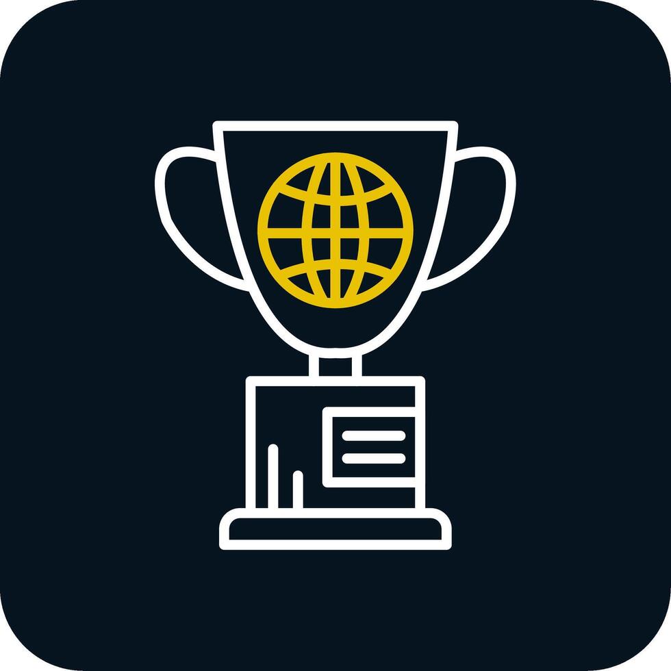 Globe Line Red Circle Icon vector