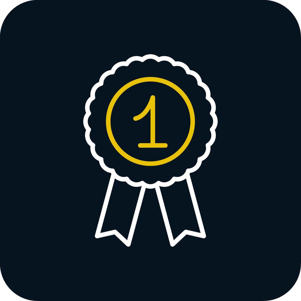 Badge Line Red Circle Icon vector