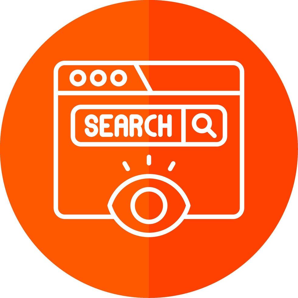 Browser Line Red Circle Icon vector