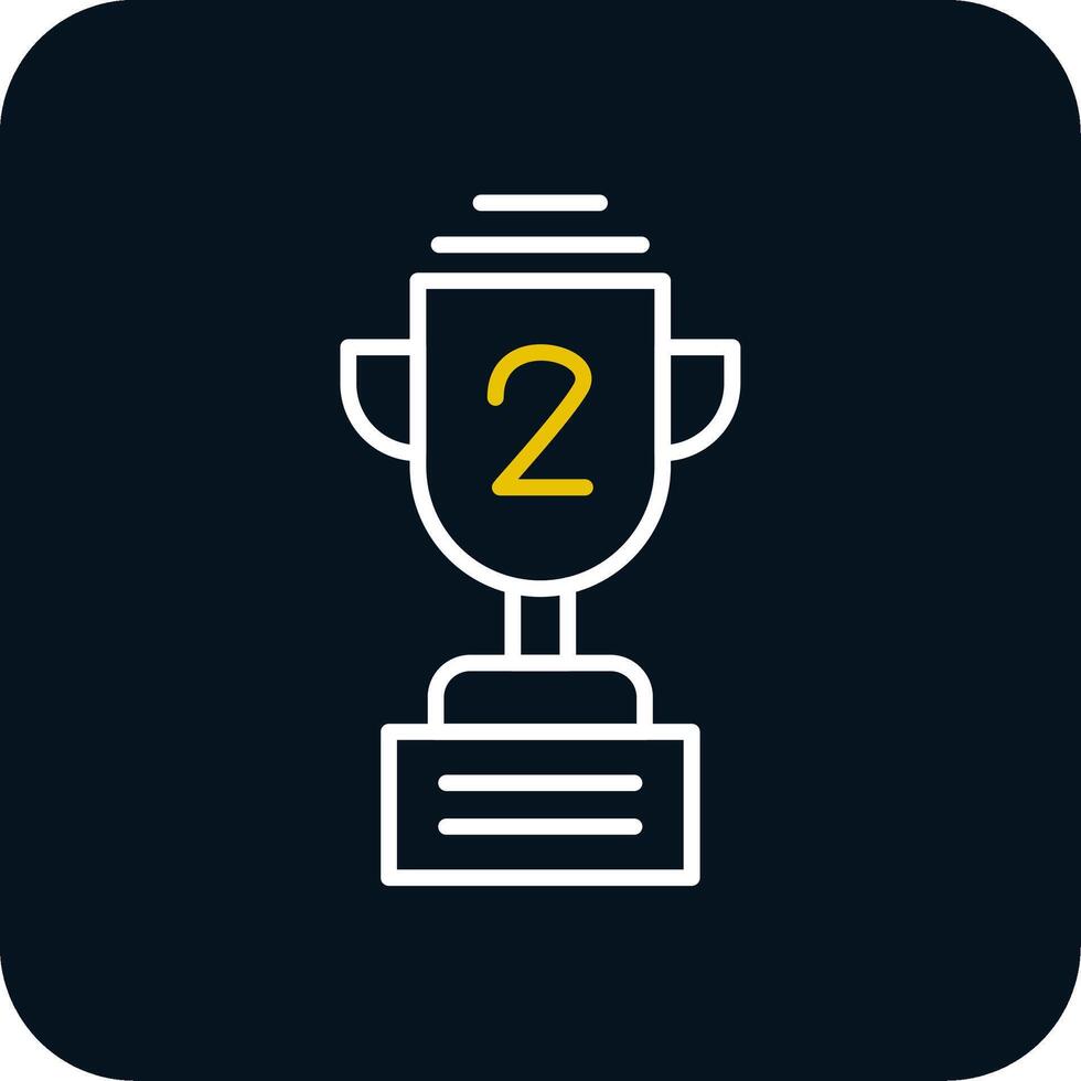 Trophy Line Red Circle Icon vector