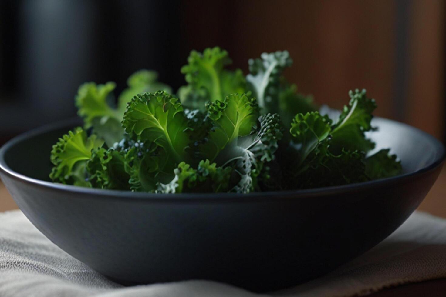 Fresh green and purple kale plants on marble, organic vegetablese photo