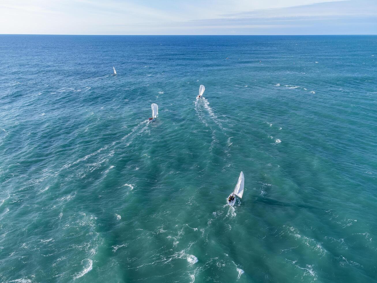 Sailboat at aerial, Olympic Park, Fisht stadium, Russia Sochi photo