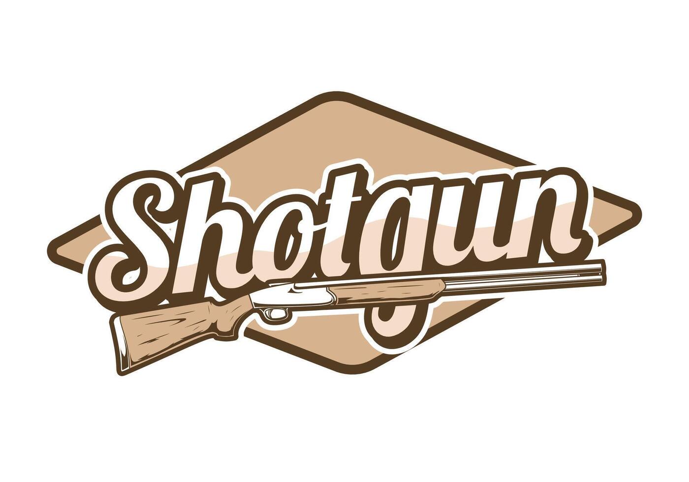 Shotgun vintage drawing design vector