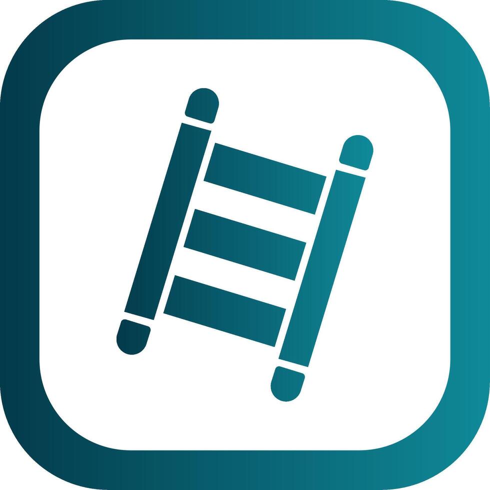 Step Ladder Glyph Gradient Corner Icon vector