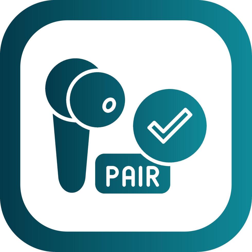 Pairing Glyph Gradient Corner Icon vector