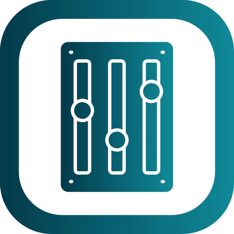 Music Adjust Glyph Gradient Corner Icon vector