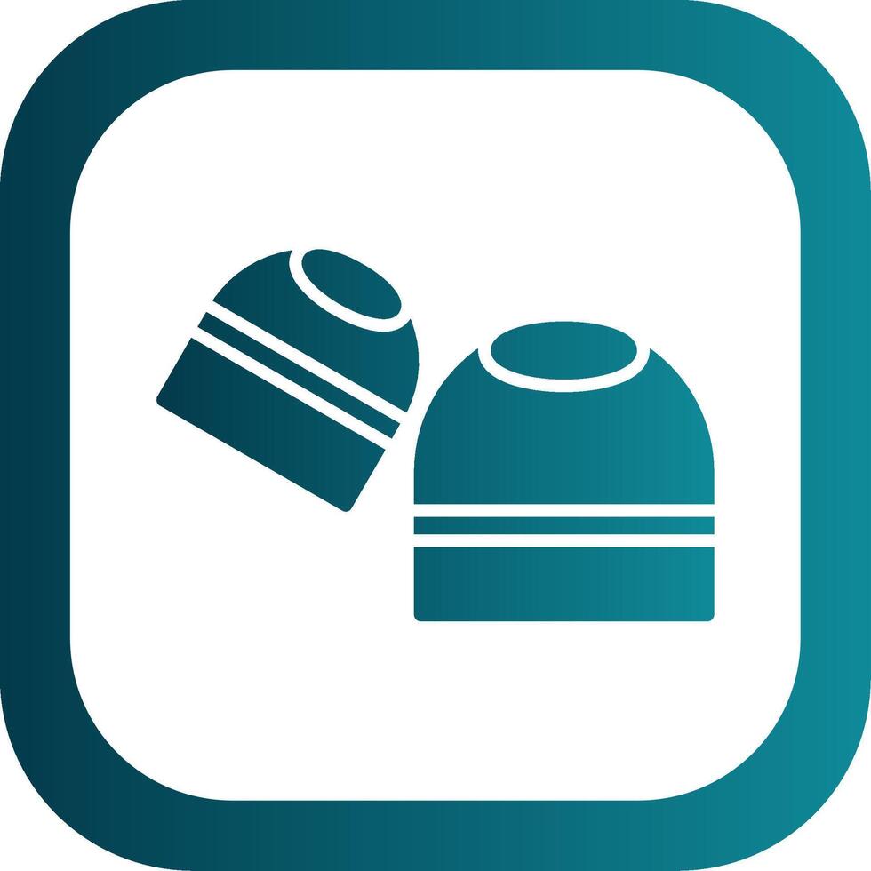 Earbuds Glyph Gradient Corner Icon vector