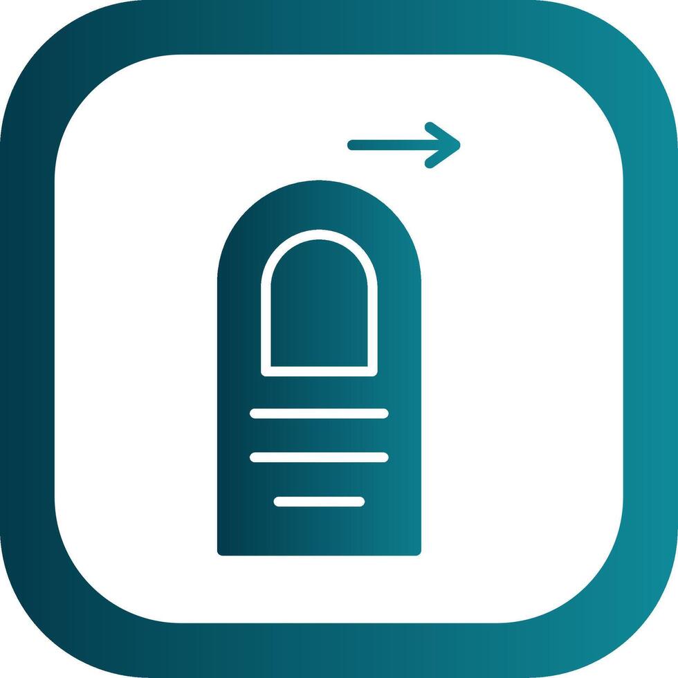 Tap Right Glyph Gradient Corner Icon vector