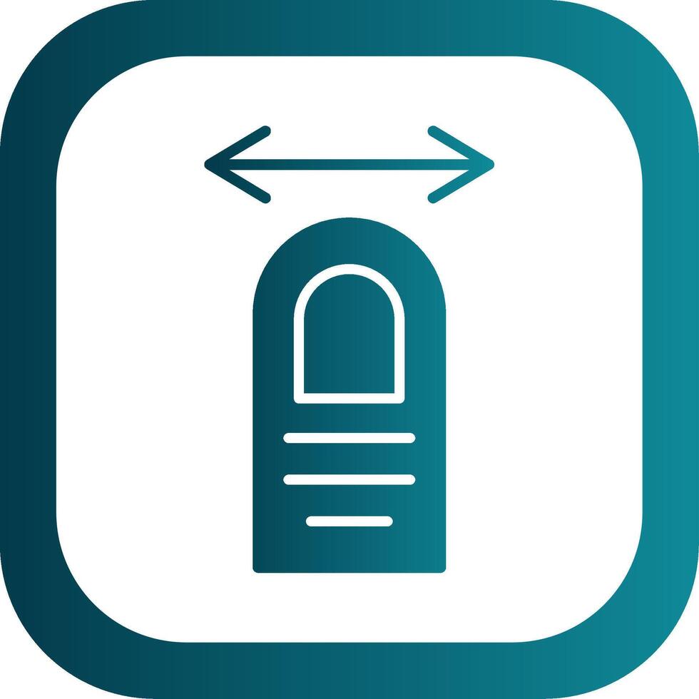 Tap Drag Glyph Gradient Corner Icon vector