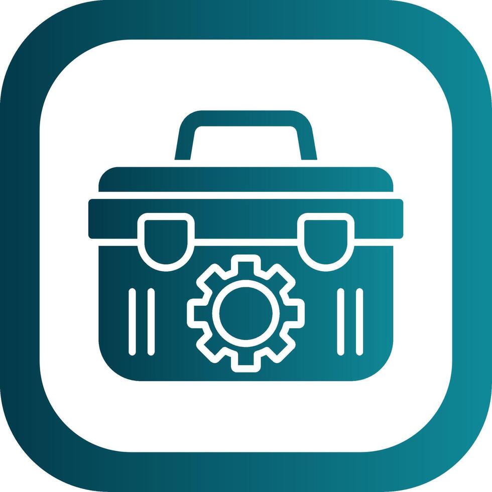 Toolbox Glyph Gradient Corner Icon vector