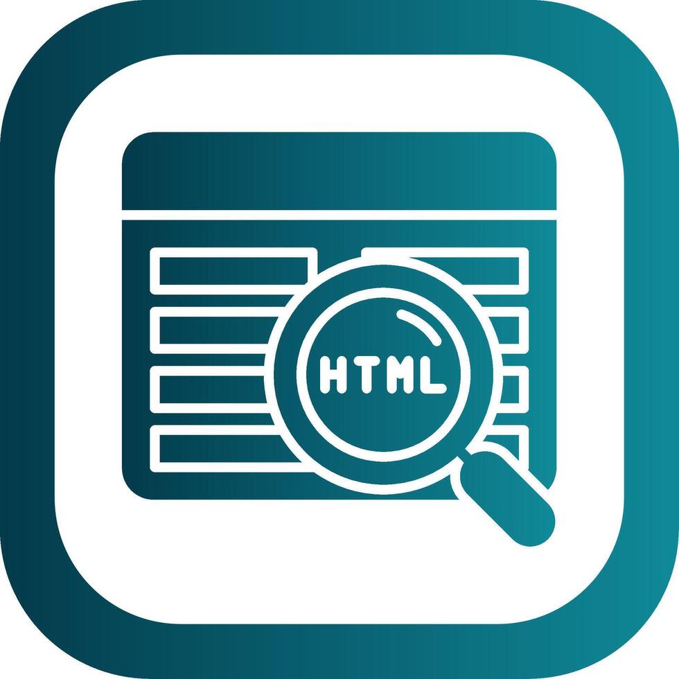 Code Review Glyph Gradient Corner Icon vector