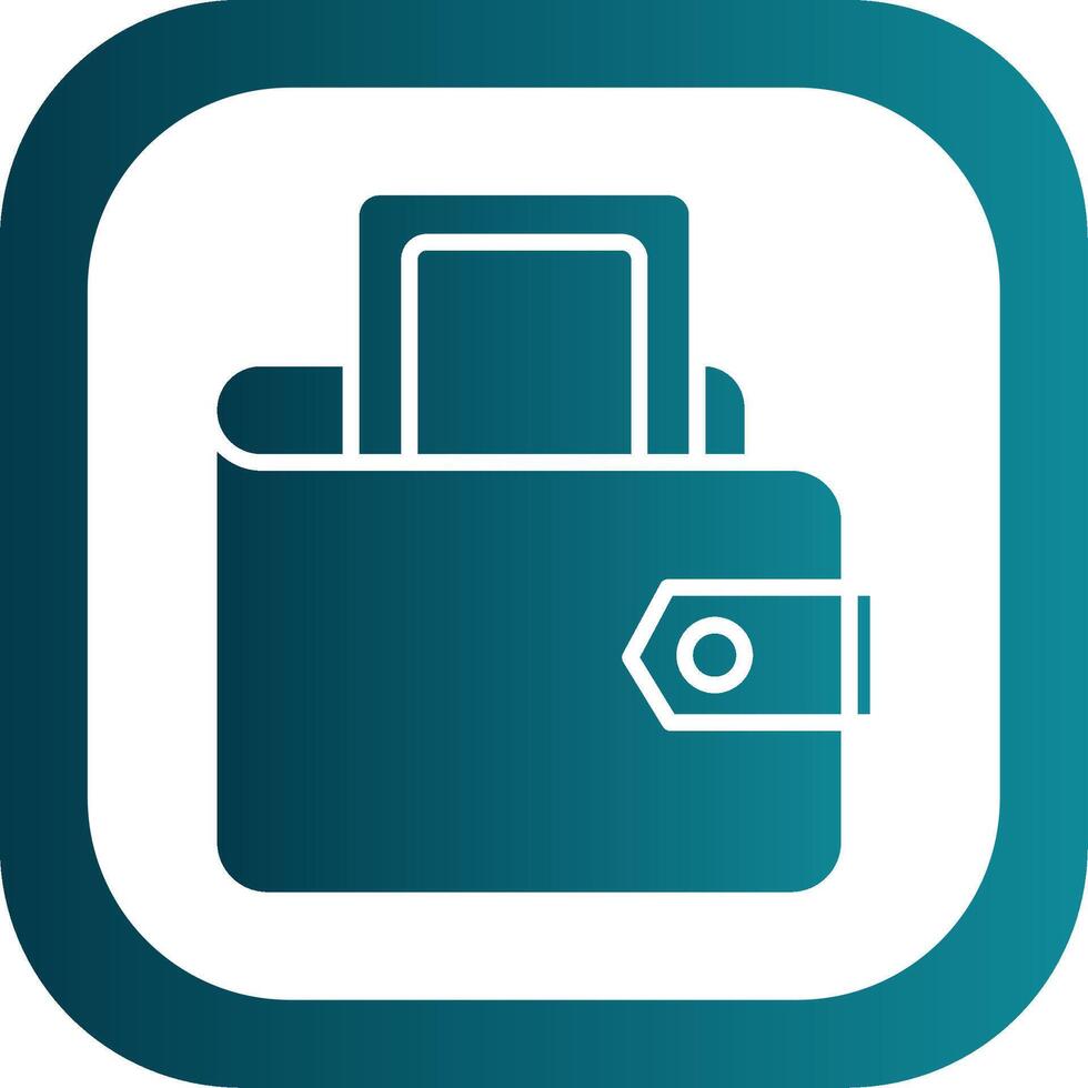 Digital Wallet Glyph Gradient Corner Icon vector