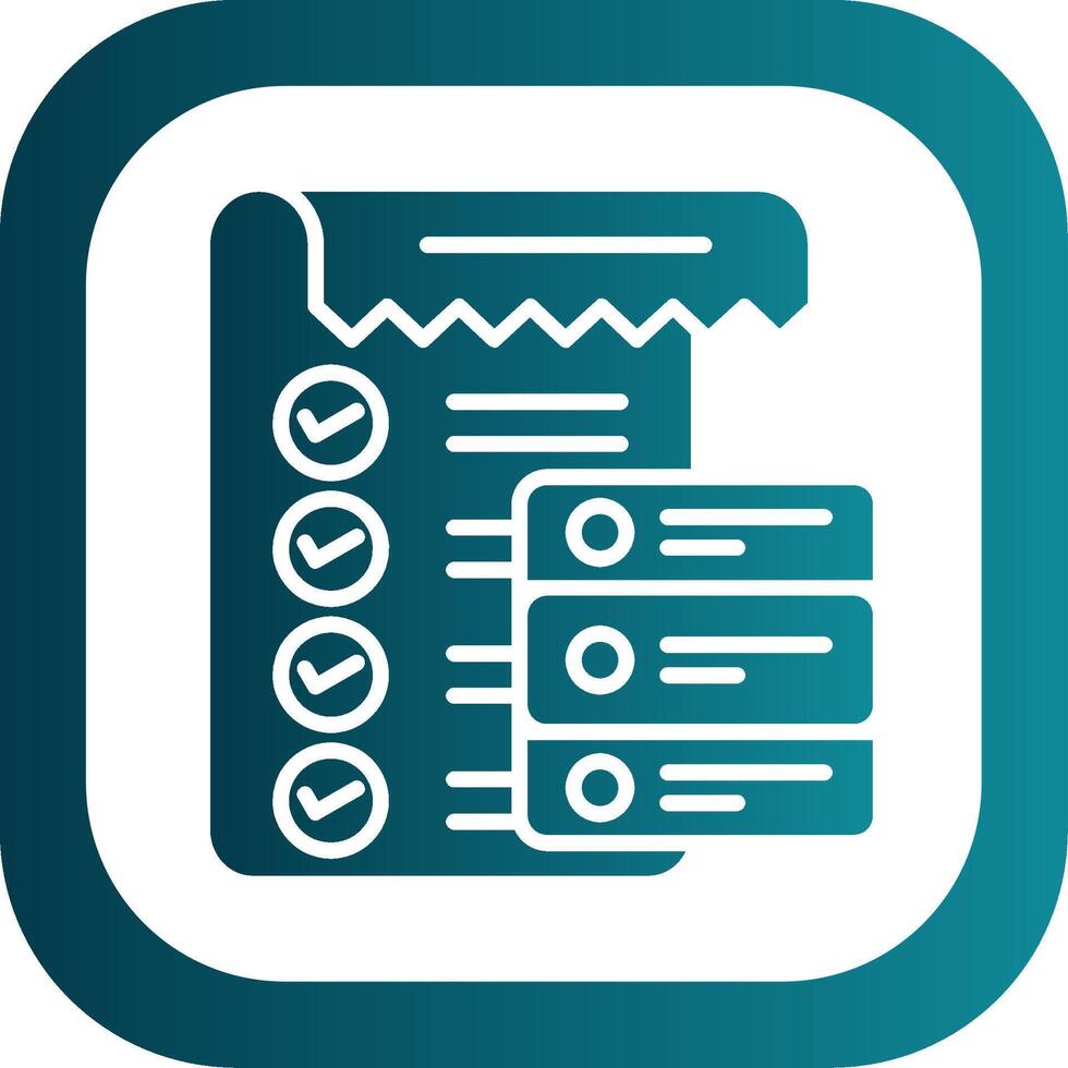 Data List Glyph Gradient Corner Icon vector