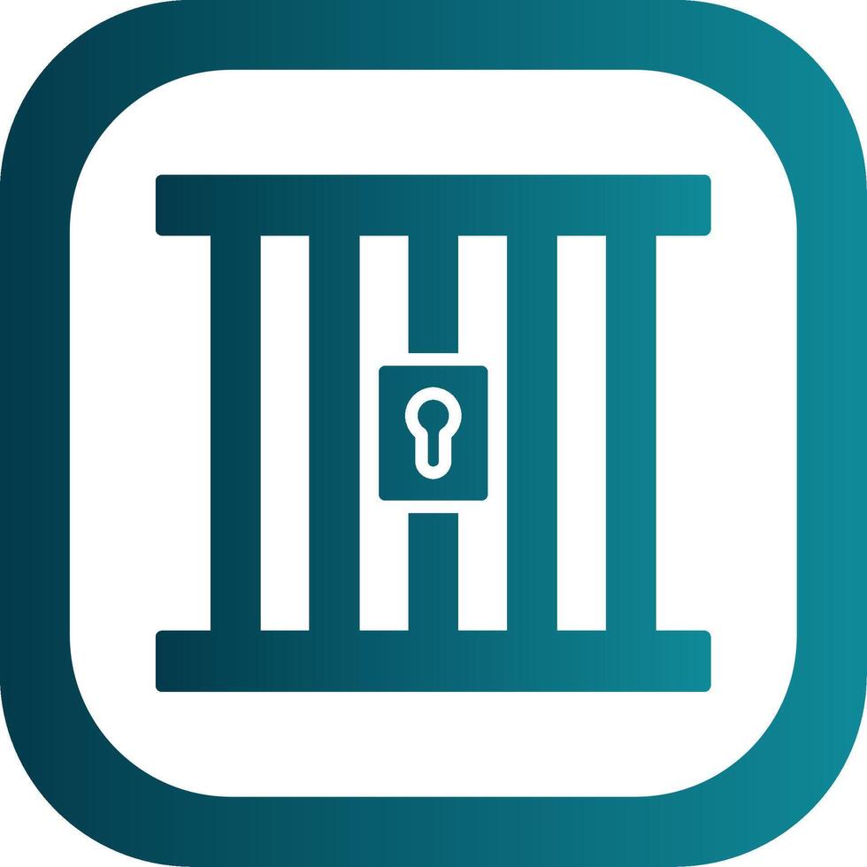 Prison Glyph Gradient Corner Icon vector