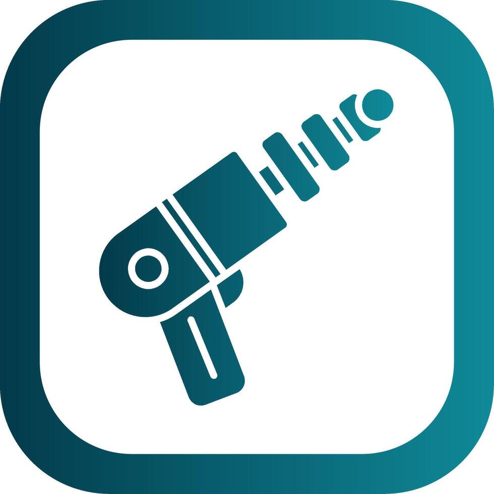 Space Gun Glyph Gradient Corner Icon vector