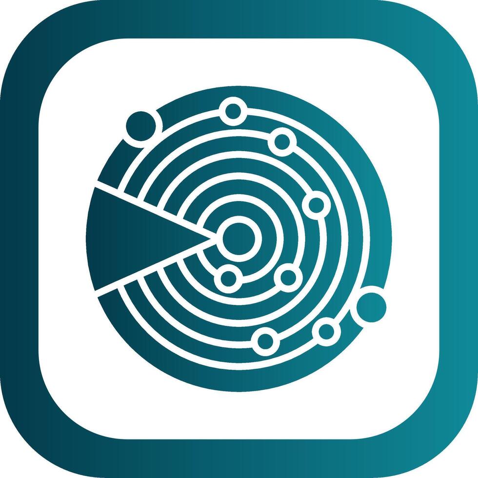 Sonar Glyph Gradient Corner Icon vector
