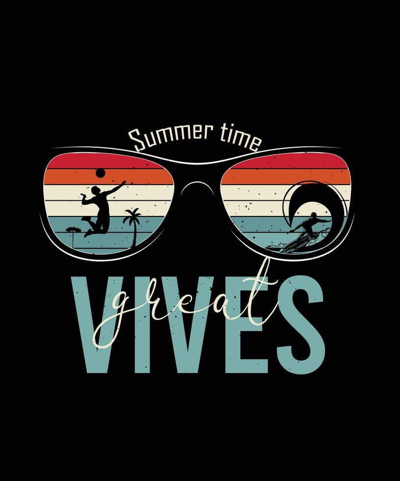 retro vintage summer beach t shirt design vector