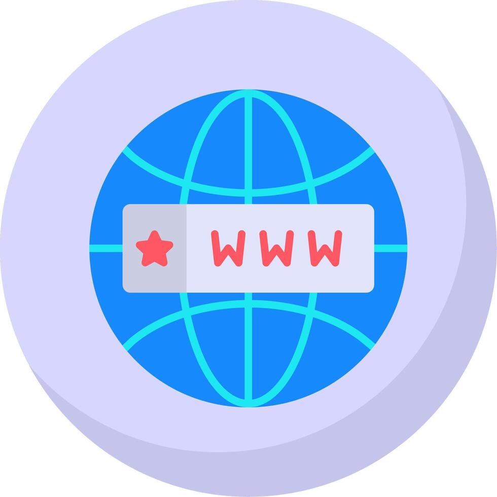 Domain Flat Bubble Icon vector