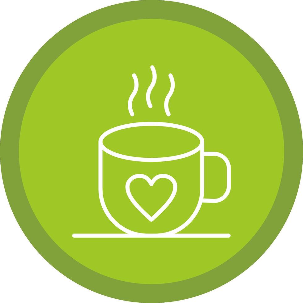 Coffee Line Multi Circle Icon vector