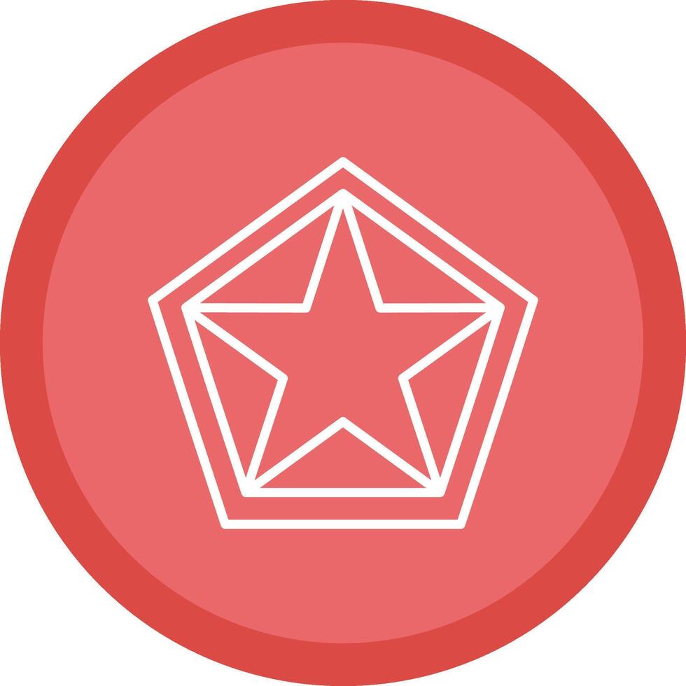 Star Pentagon Line Multi Circle Icon vector