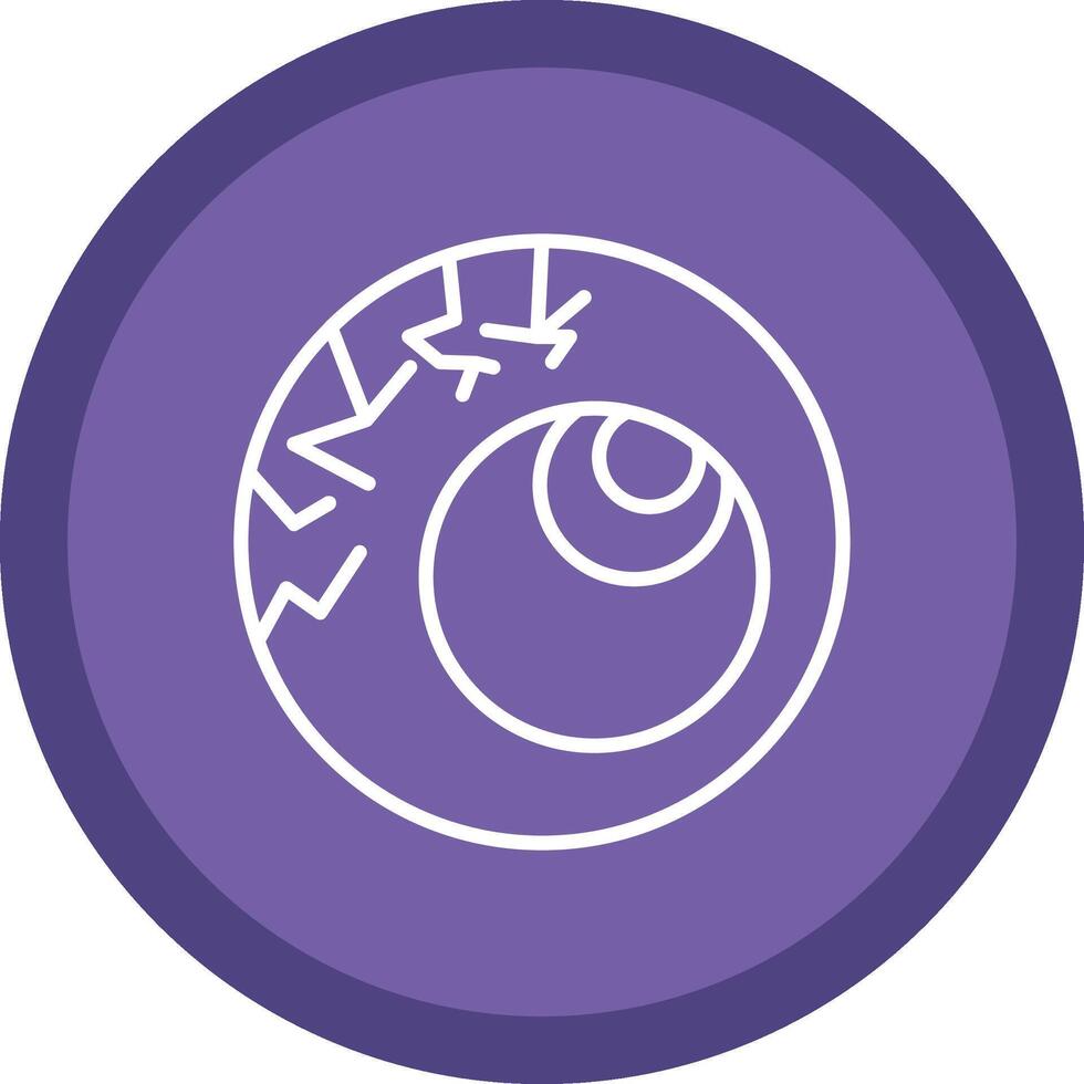 Scary Eyeball Line Multi Circle Icon vector