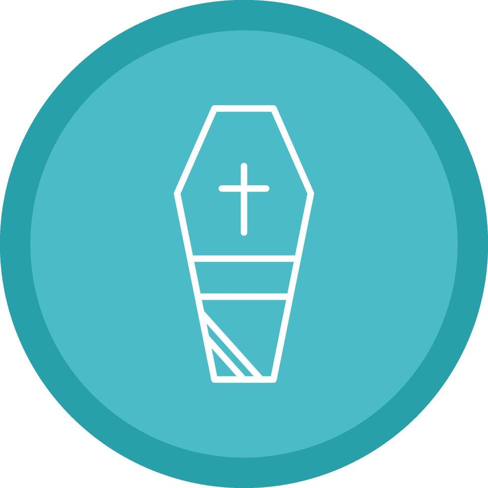 Coffin Line Multi Circle Icon vector