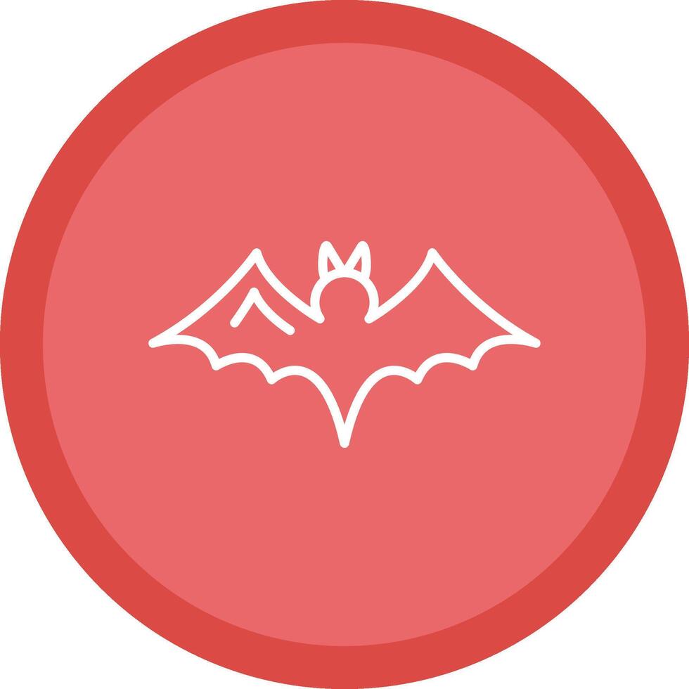 Bat Line Multi Circle Icon vector