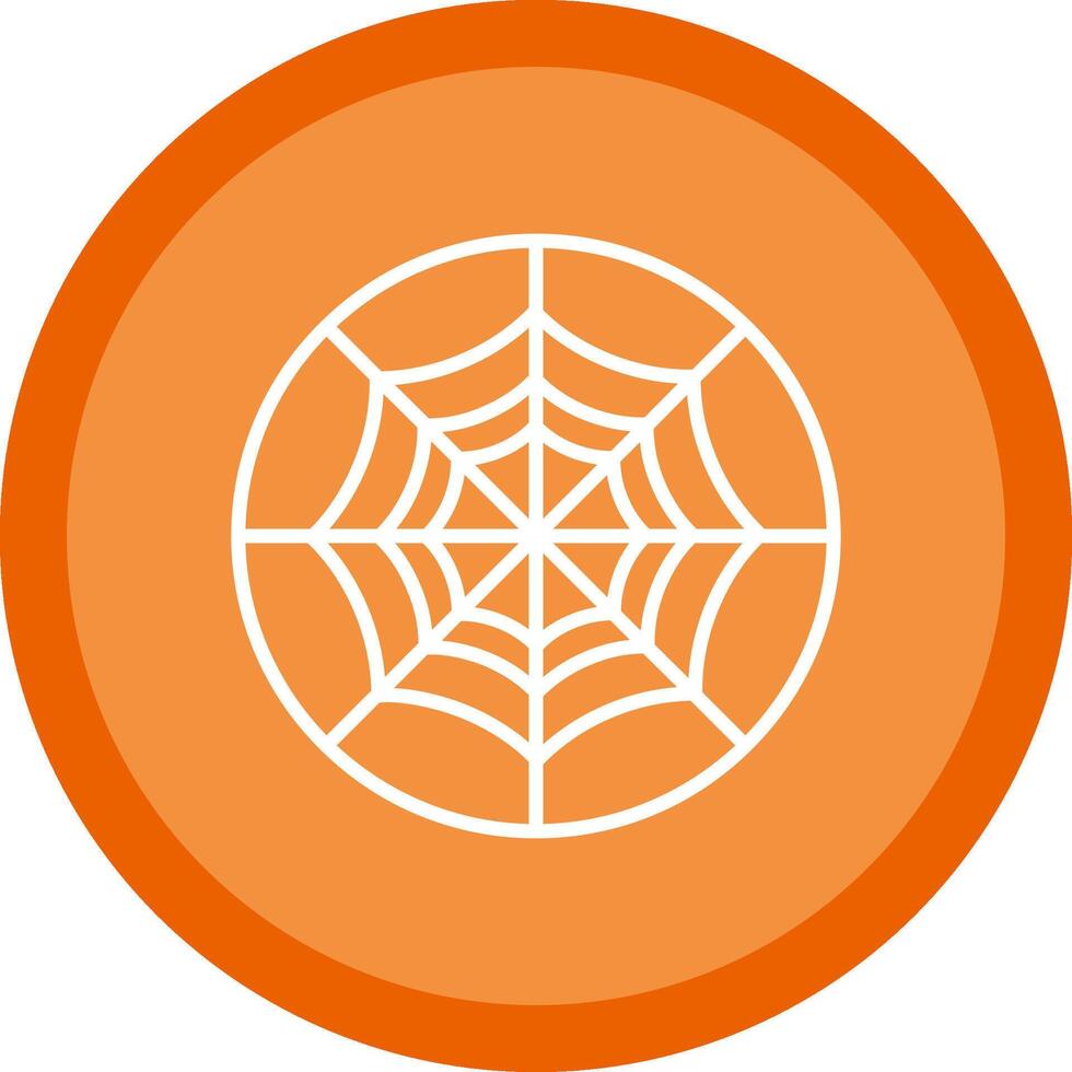 Spider Web Line Multi Circle Icon vector