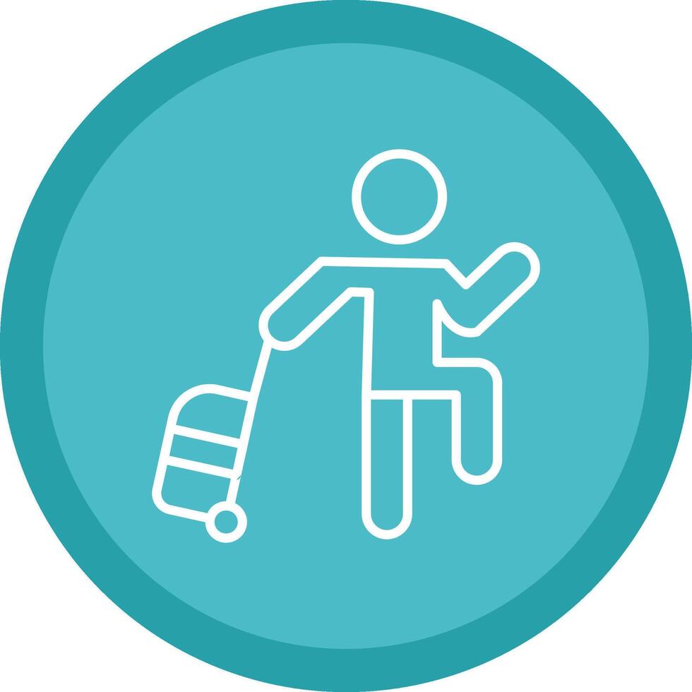 Passenger Line Multi Circle Icon vector