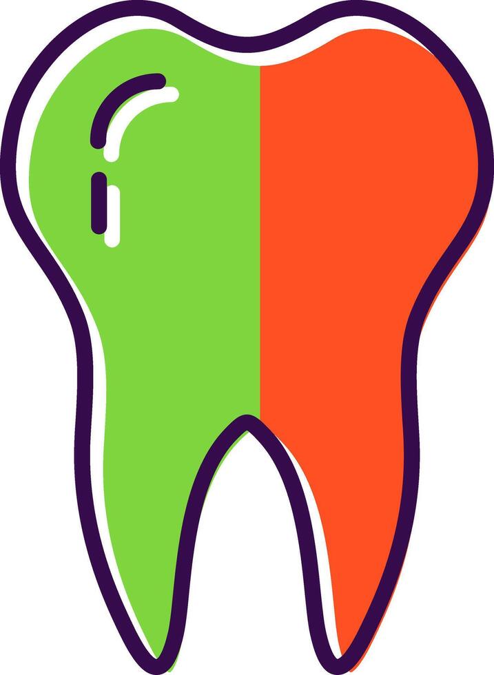 Dental filled Design Icon vector